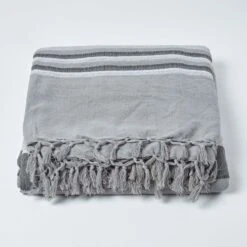 Cotton Morocco Striped Grey Throw -Best Homeware Store 02 sf1292a morocco grey throw 1