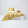 Cotton Morocco Striped Yellow Throw, 255 X 360 Cm