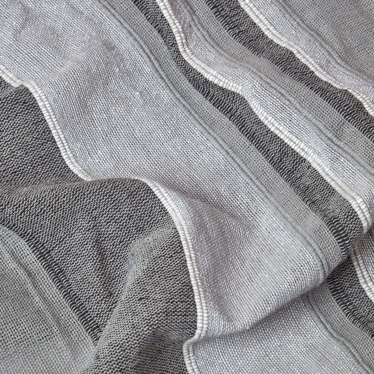 Cotton Morocco Striped Grey Throw, 255 X 360 Cm 6 Cotton Morocco Striped Grey Throw, 255 X 360 Cm - Image 4