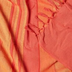 Cotton Morocco Striped Terracotta Throw, 255 X 360 Cm -Best Homeware Store 05 sf1168a morocco terracotta throw