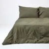 Khaki Green Linen Duvet Cover Set 2 Khaki Green Linen Duvet Cover Set -Best Homeware Store 1 bl1249 khaki green linen duvet cover set