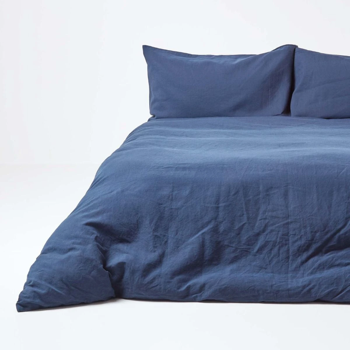 Navy Blue European Size Linen Duvet Cover Set 3 Navy Blue European Size Linen Duvet Cover Set