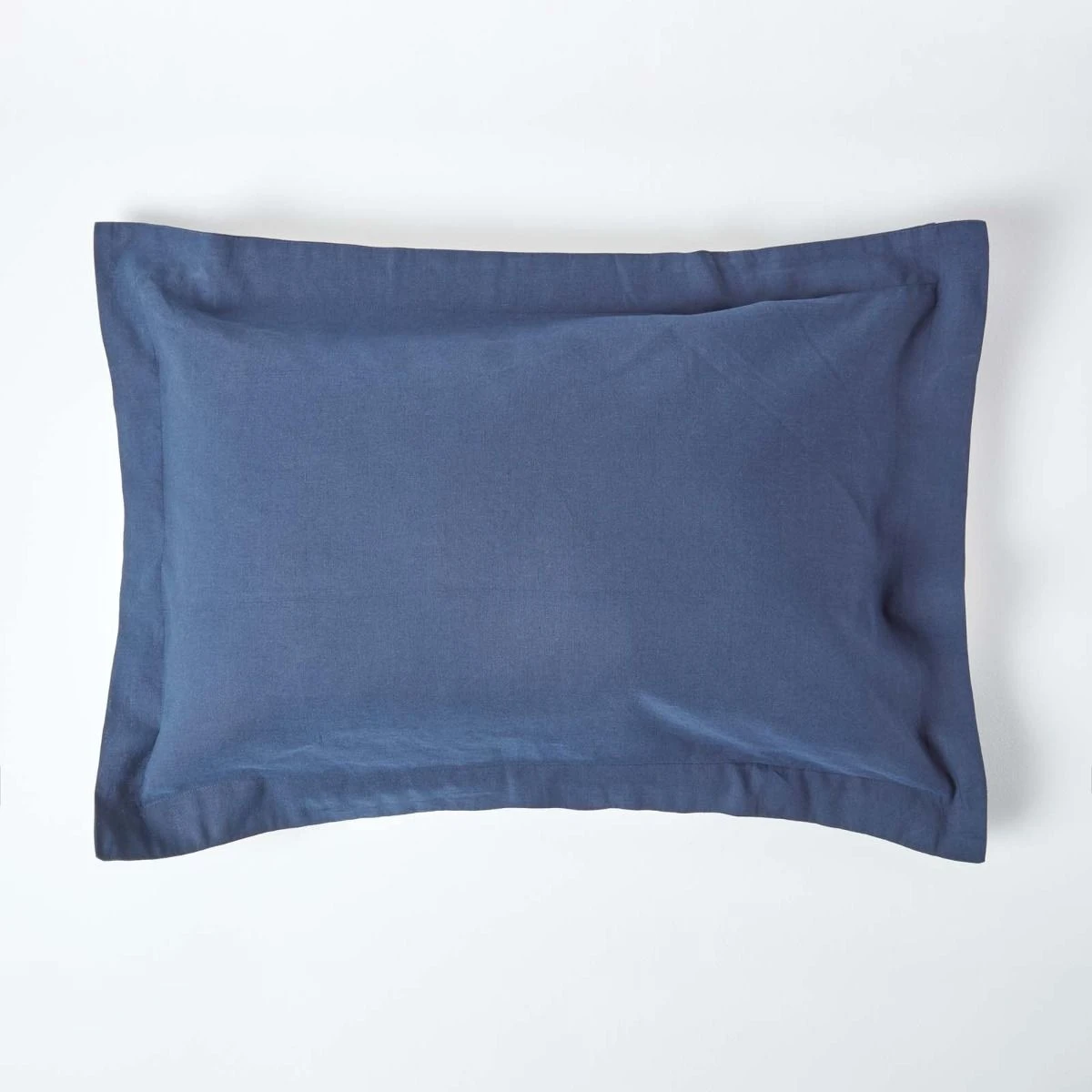 Navy Blue Linen Oxford Pillowcase, King 3 Navy Blue Linen Oxford Pillowcase, King