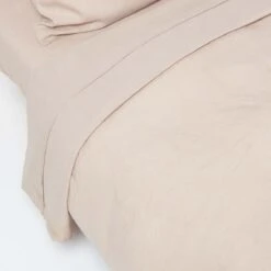 Natural European Size Linen Flat Sheet