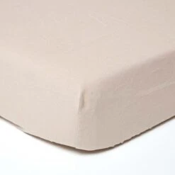 Natural Linen Deep Fitted Sheet