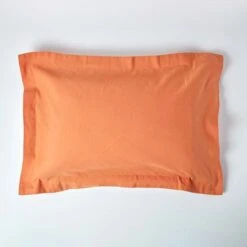 Burnt Orange Linen Oxford Pillowcase, King