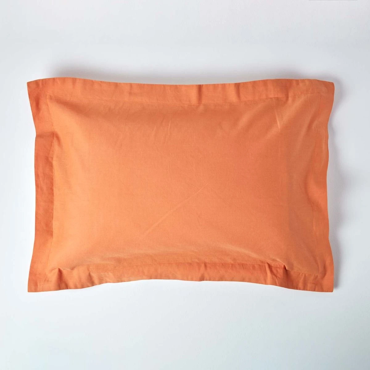 Burnt Orange Linen Oxford Pillowcase, King 3 Burnt Orange Linen Oxford Pillowcase, King