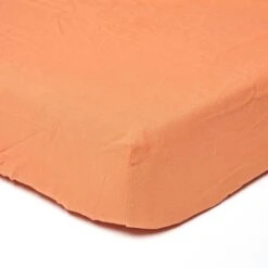 Burnt Orange Linen Fitted Sheet