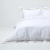 Plain White Duvet Cover Set With Gold Border 1 Plain White Duvet Cover Set With Gold Border -Best Homeware Store 1 bl1621 duvet cover set gold border 3