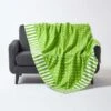 Cotton Stars And Stripes Decorative Green Sofa Throw