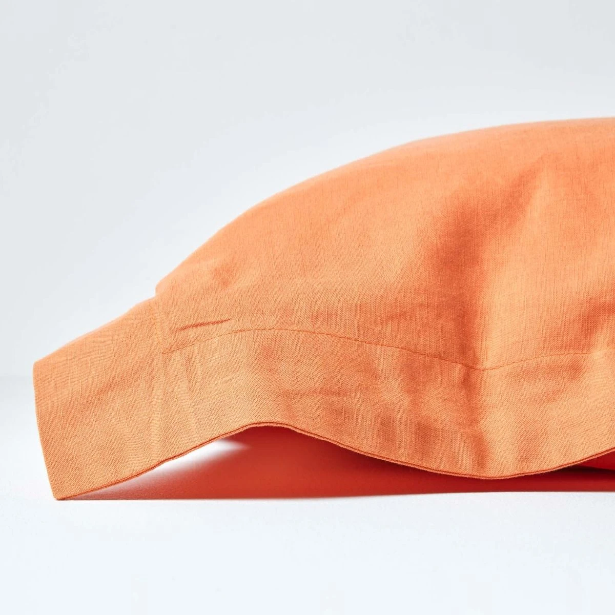 Burnt Orange Linen Oxford Pillowcase, King 4 Burnt Orange Linen Oxford Pillowcase, King - Image 2