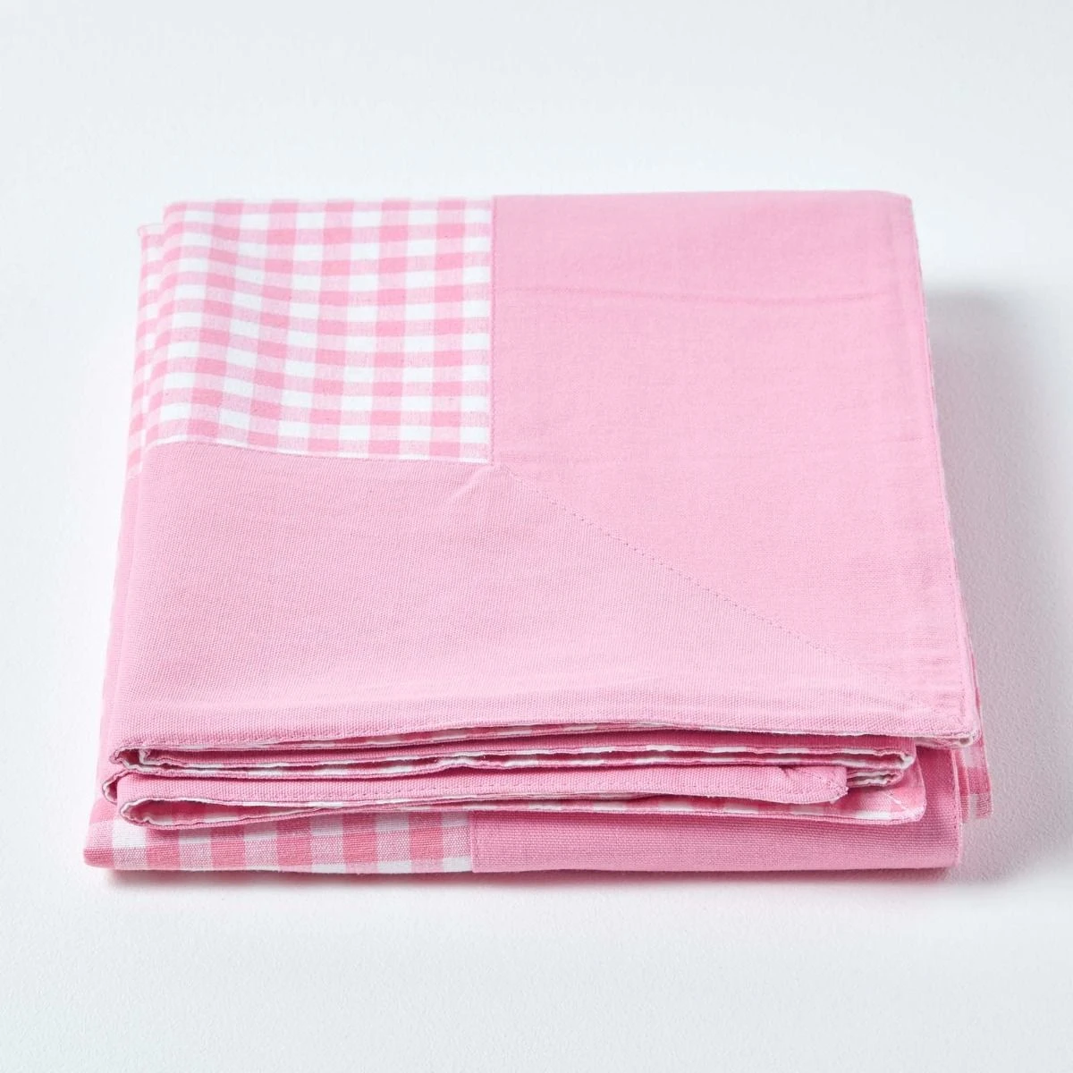 Cotton Gingham Check Pink Throw 4 Cotton Gingham Check Pink Throw - Image 2