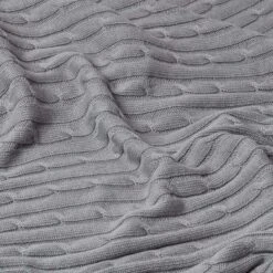Cotton Cable Knit Grey Throw 15 Cotton Cable Knit Grey Throw -Best Homeware Store 4 sf1377 cotton cable knit grey throw copy 30114401