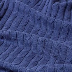 Cotton Cable Knit Navy Blue Throw 15 Cotton Cable Knit Navy Blue Throw -Best Homeware Store 4 sf1378 cotton cable knit throw navy blue