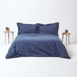Navy Blue Linen Oxford Pillowcase, King 12 Navy Blue Linen Oxford Pillowcase, King -Best Homeware Store 5 bl1503 navy blue linen oxford pillowcase standard 1