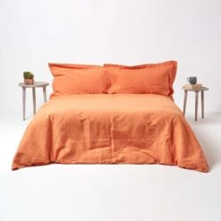 Burnt Orange Linen Oxford Pillowcase, King 12 Burnt Orange Linen Oxford Pillowcase, King -Best Homeware Store 5 bl1534 burnt orange linen oxford pillowcase standard 1
