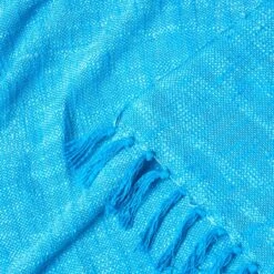 Nirvana Slub Cotton Teal Throw 14 Nirvana Slub Cotton Teal Throw -Best Homeware Store 5 sf1246 nirvana slub cotton teal throw