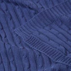 Cotton Cable Knit Navy Blue Throw 16 Cotton Cable Knit Navy Blue Throw -Best Homeware Store 5 sf1378 cotton cable knit throw navy blue 1