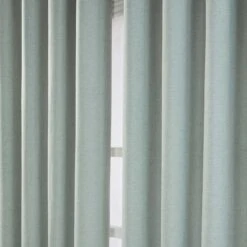 Duck Egg Blue Linen Eyelet Lined Curtain Pair 9 Duck Egg Blue Linen Eyelet Lined Curtain Pair -Best Homeware Store 52 linen eyelet curtain 46 x 72 inches duck egg blue