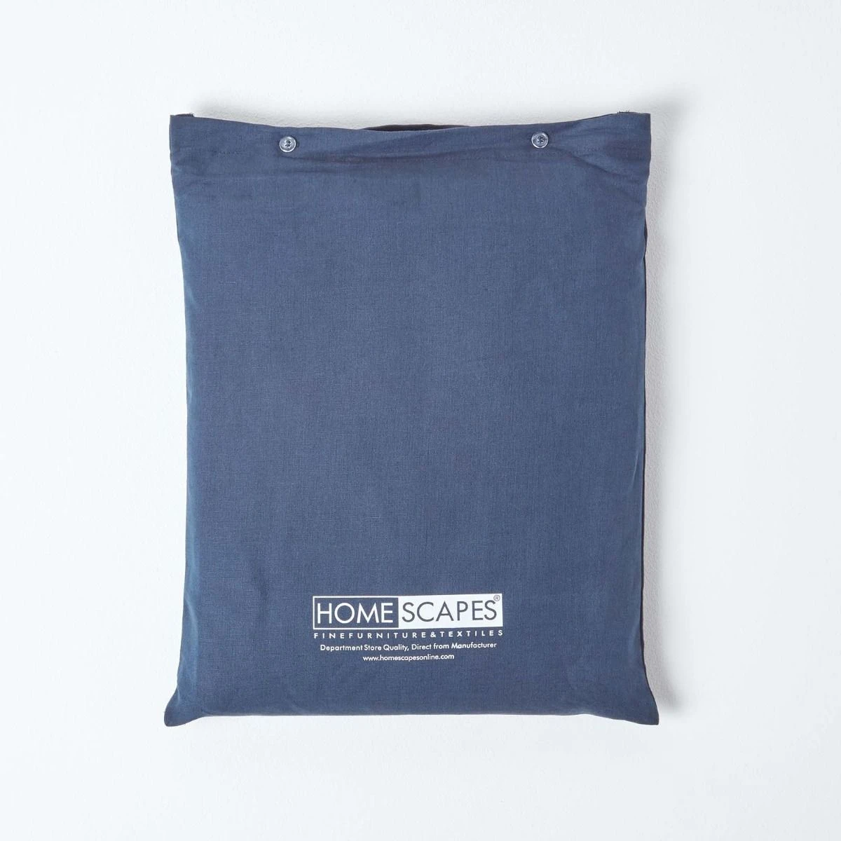 Navy Blue Linen Deep Fitted Sheet 8 Navy Blue Linen Deep Fitted Sheet - Image 6