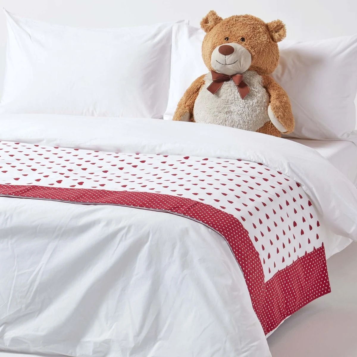 Cotton Red Heart Decorative Sofa Throw 8 Cotton Red Heart Decorative Sofa Throw - Image 6