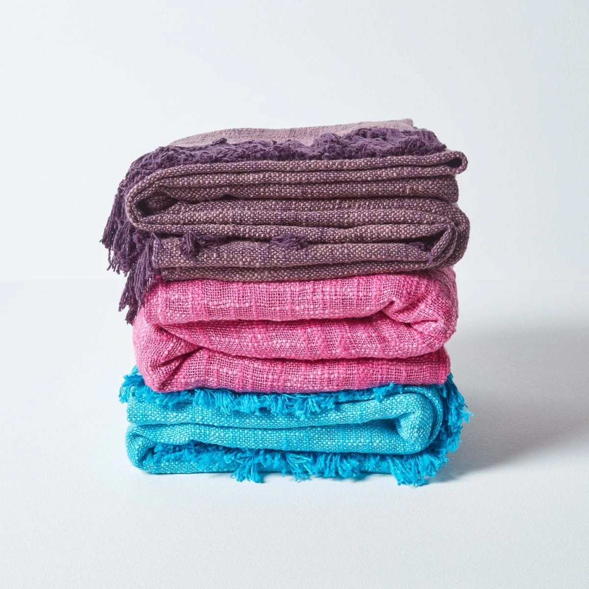 Nirvana Slub Cotton Teal Throw 9 Nirvana Slub Cotton Teal Throw - Image 7