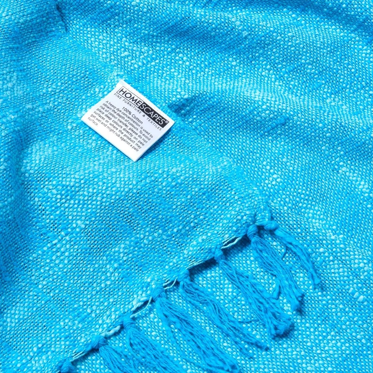 Nirvana Slub Cotton Teal Throw 10 Nirvana Slub Cotton Teal Throw - Image 8