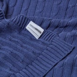 Cotton Cable Knit Navy Blue Throw 19 Cotton Cable Knit Navy Blue Throw -Best Homeware Store 8 sf1378 cotton cable knit throw navy blue 1