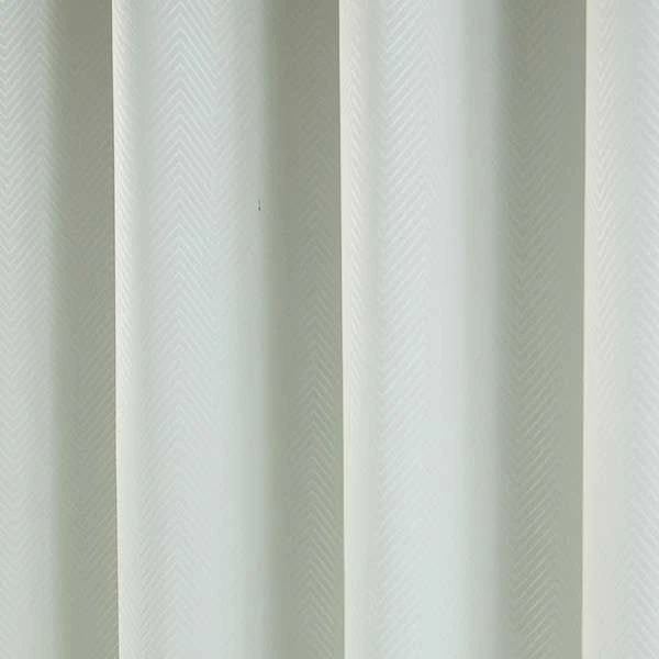 Ivory Herringbone Chevron Blackout Thermal Curtains Pair Eyelet Style 5 Ivory Herringbone Chevron Blackout Thermal Curtains Pair Eyelet Style - Image 3