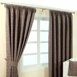 Purple Jacquard Curtain Vintage Floral Design Fully Lined 8 Purple Jacquard Curtain Vintage Floral Design Fully Lined -Best Homeware Store Marbbela Collection Mauve3