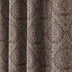 Purple Jacquard Curtain Floral Damask Design Fully Lined 9 Purple Jacquard Curtain Floral Damask Design Fully Lined -Best Homeware Store Purple Jacquard Curtain Floral Damask Design Fully Lined 4