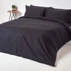 Black Egyptian Cotton Fitted Sheet 200 TC 9 Black Egyptian Cotton Fitted Sheet 200 TC -Best Homeware Store bl1101 05