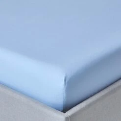 Blue Egyptian Cotton Deep Fitted Sheet 200 TC