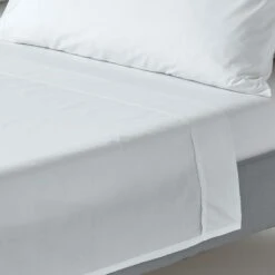 White Egyptian Cotton Flat Sheet 200 Thread Count