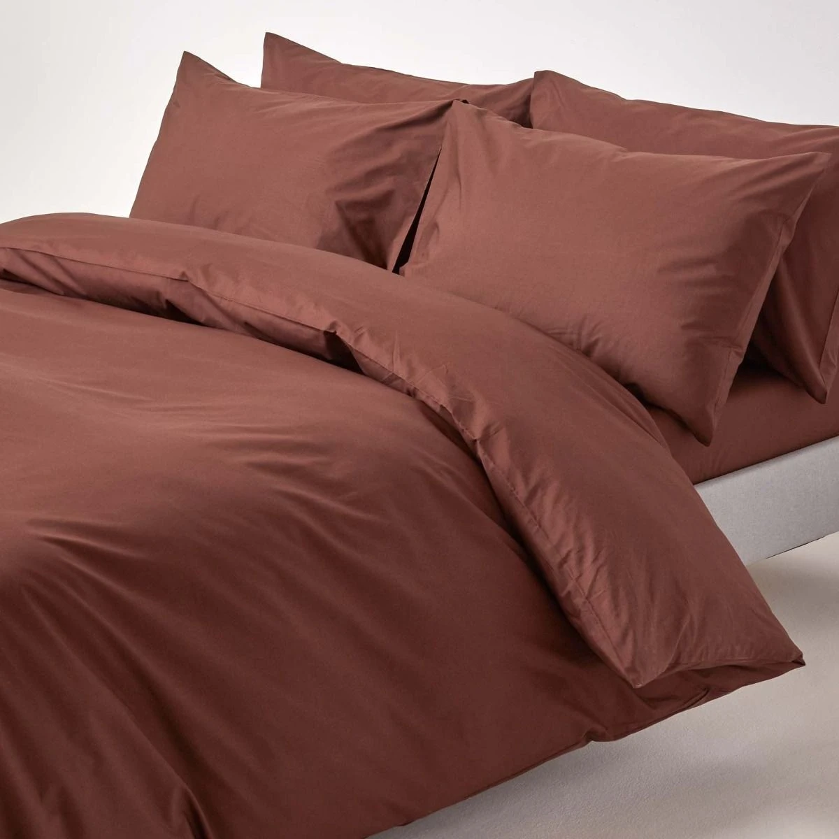 Chocolate Egyptian Cotton Duvet Cover With Pillowcases 200 Thread Count 3 Chocolate Egyptian Cotton Duvet Cover With Pillowcases 200 Thread Count