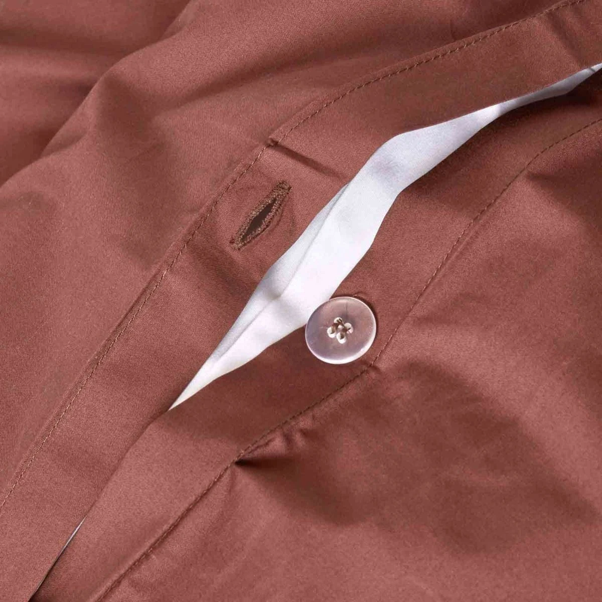 Chocolate Egyptian Cotton Duvet Cover With Pillowcases 200 Thread Count 5 Chocolate Egyptian Cotton Duvet Cover With Pillowcases 200 Thread Count - Image 3