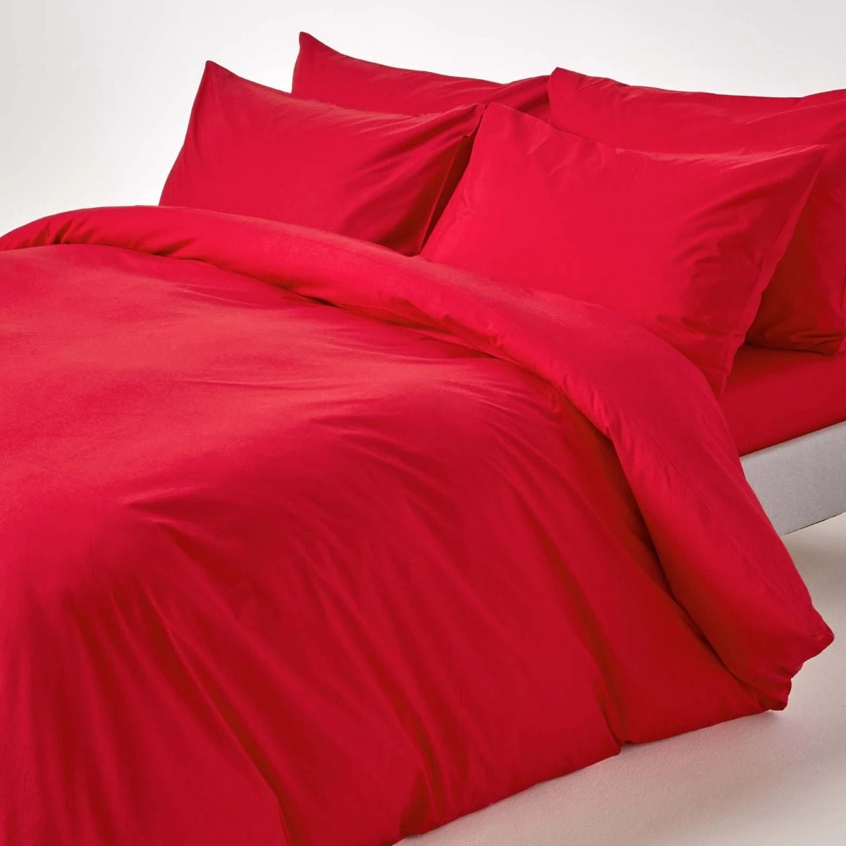 Red Egyptian Cotton Duvet Cover With Pillowcases 200 Thread Count 3 Red Egyptian Cotton Duvet Cover With Pillowcases 200 Thread Count