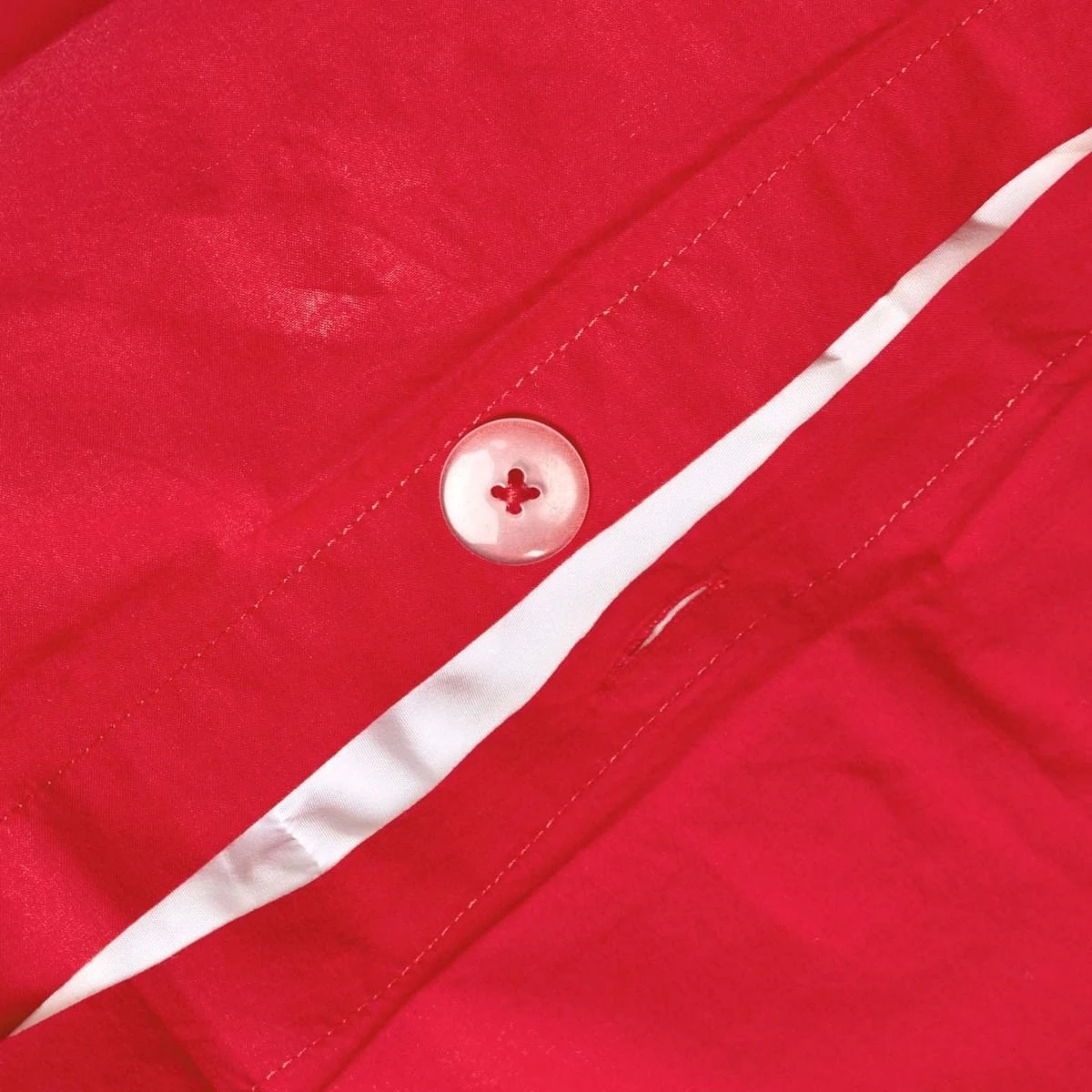 Red Egyptian Cotton Duvet Cover With Pillowcases 200 Thread Count 6 Red Egyptian Cotton Duvet Cover With Pillowcases 200 Thread Count - Image 4