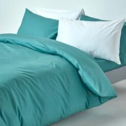 Teal Egyptian Cotton Duvet Cover With Pillowcases 200 Thread Count 13 Teal Egyptian Cotton Duvet Cover With Pillowcases 200 Thread Count -Best Homeware Store bl1135 06 1 3