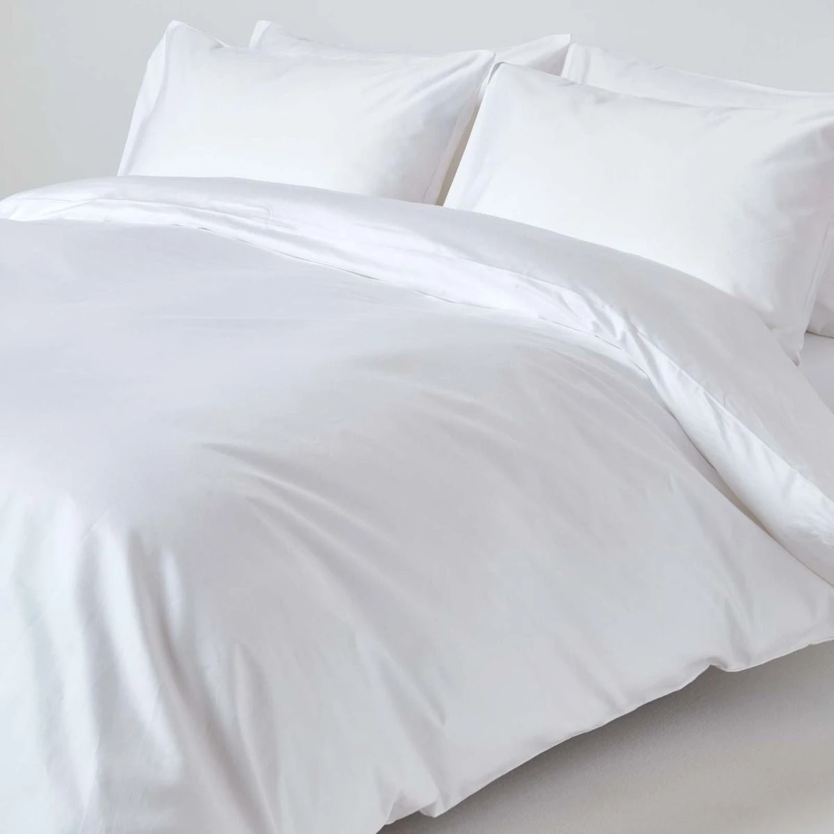 White Egyptian Cotton Duvet Cover With Pillowcases 1000 Thread Count 4 White Egyptian Cotton Duvet Cover With Pillowcases 1000 Thread Count - Image 2