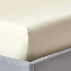 Cream Deep Fitted Sheet Egyptian Cotton 1000 TC