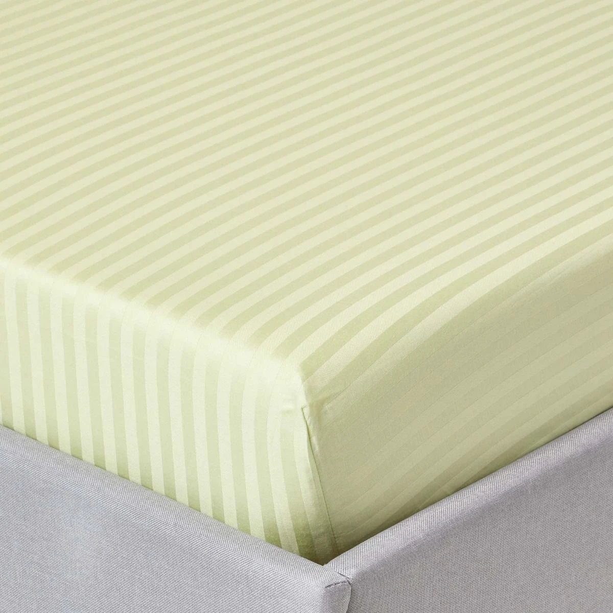 Sage Green Egyptian Cotton Satin Stripe Fitted Sheet 330 Thread Count 3 Sage Green Egyptian Cotton Satin Stripe Fitted Sheet 330 Thread Count