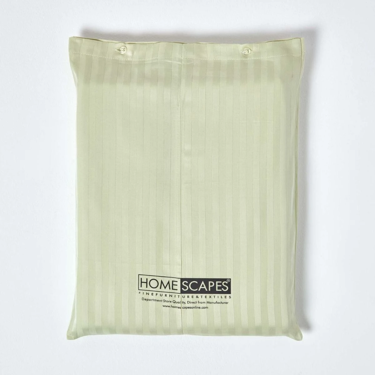 Sage Green Egyptian Cotton Satin Stripe Fitted Sheet 330 Thread Count 7 Sage Green Egyptian Cotton Satin Stripe Fitted Sheet 330 Thread Count - Image 5