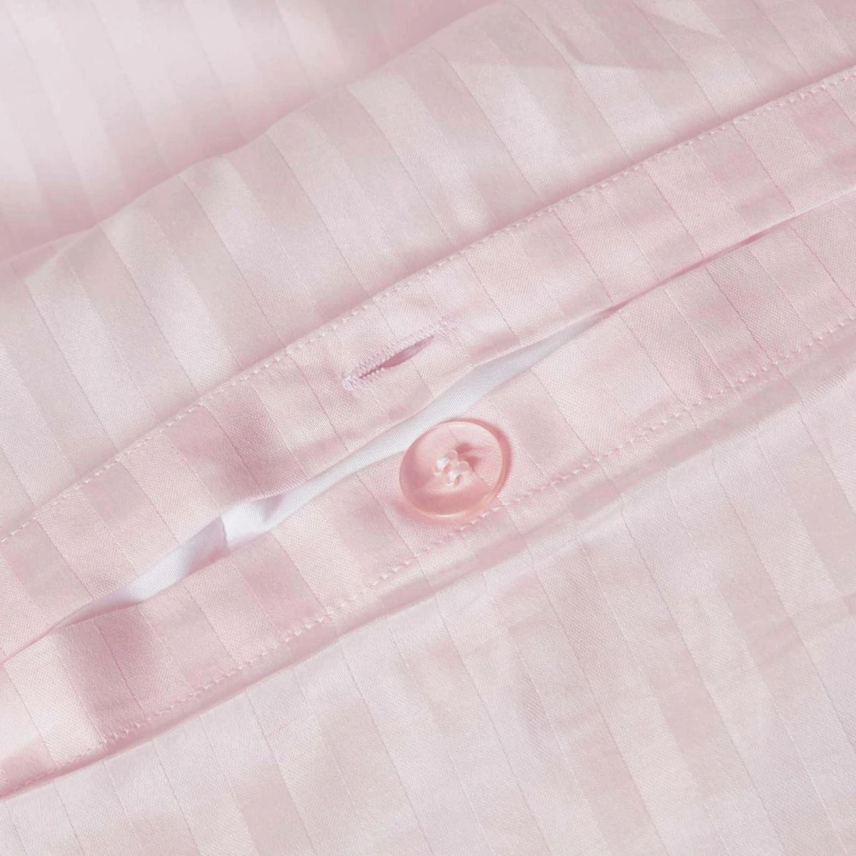 Dusky Pink Violet Egyptian Cotton Stripe Duvet Cover And Pillowcases 330 TC 5 Dusky Pink Violet Egyptian Cotton Stripe Duvet Cover And Pillowcases 330 TC - Image 3