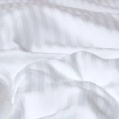 White Egyptian Cotton Stripe Duvet Cover And Pillowcases 330 TC 11 White Egyptian Cotton Stripe Duvet Cover And Pillowcases 330 TC -Best Homeware Store bl1244 04