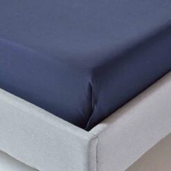 Navy Blue Egyptian Cotton Flat Sheet 200 Thread Count 10 Navy Blue Egyptian Cotton Flat Sheet 200 Thread Count -Best Homeware Store bl1288 03