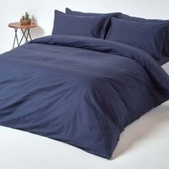 Navy Blue Egyptian Cotton Flat Sheet 200 Thread Count 11 Navy Blue Egyptian Cotton Flat Sheet 200 Thread Count -Best Homeware Store bl1288 04