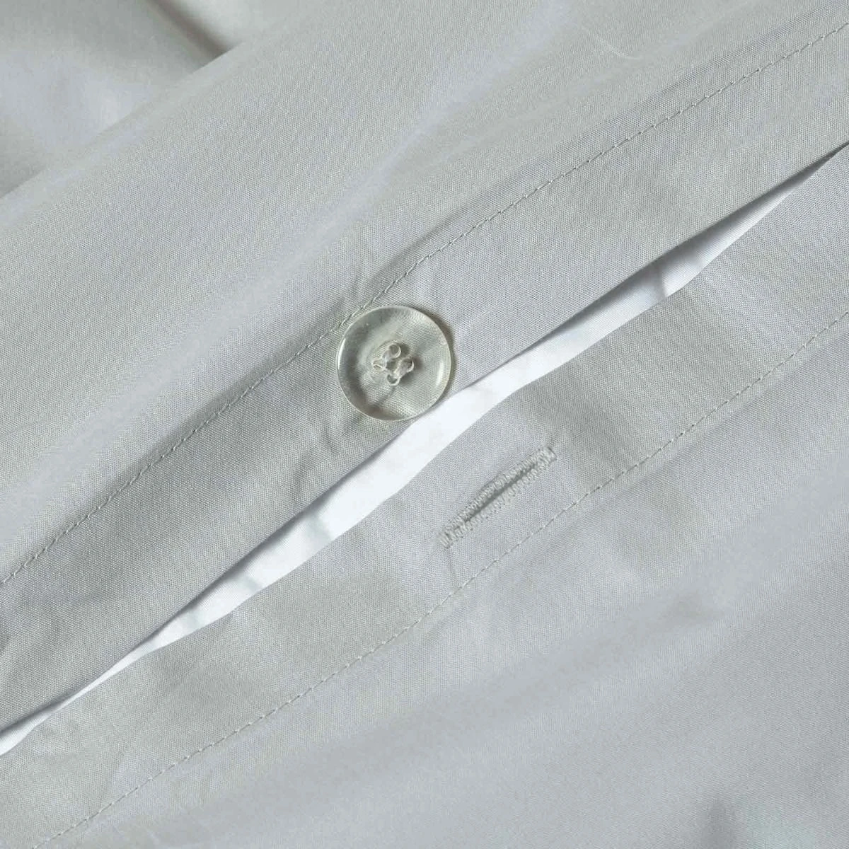 Silver Grey Egyptian Cotton Duvet Cover With Pillowcase 200 Thread Count 5 Silver Grey Egyptian Cotton Duvet Cover With Pillowcase 200 Thread Count - Image 3