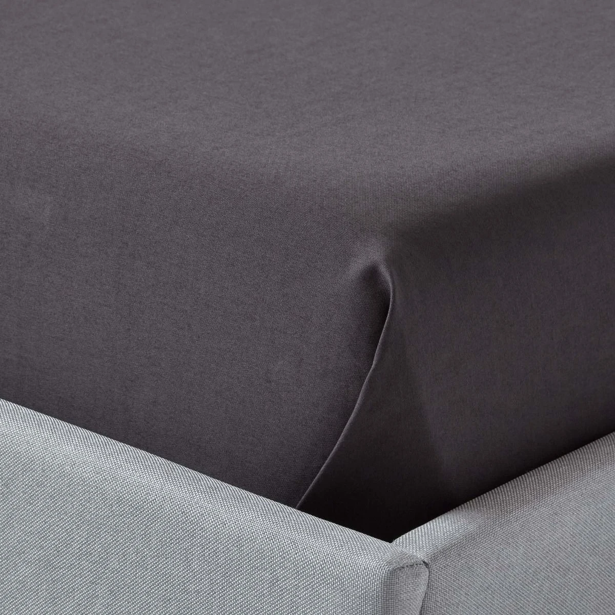 Dark Charcoal Grey Egyptian Cotton Flat Sheet 1000 Thread Count 5 Dark Charcoal Grey Egyptian Cotton Flat Sheet 1000 Thread Count - Image 3