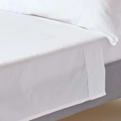 White Organic Cotton Flat Sheet 400 Thread Count